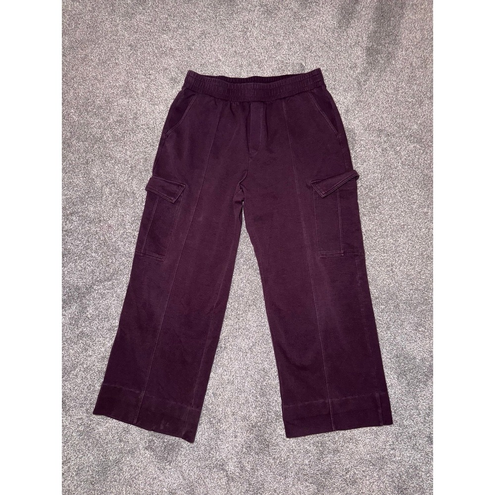 Old Navy Active Dynamic Fleece Burgundy High-Rose Wide Leg Sweatpants - Large